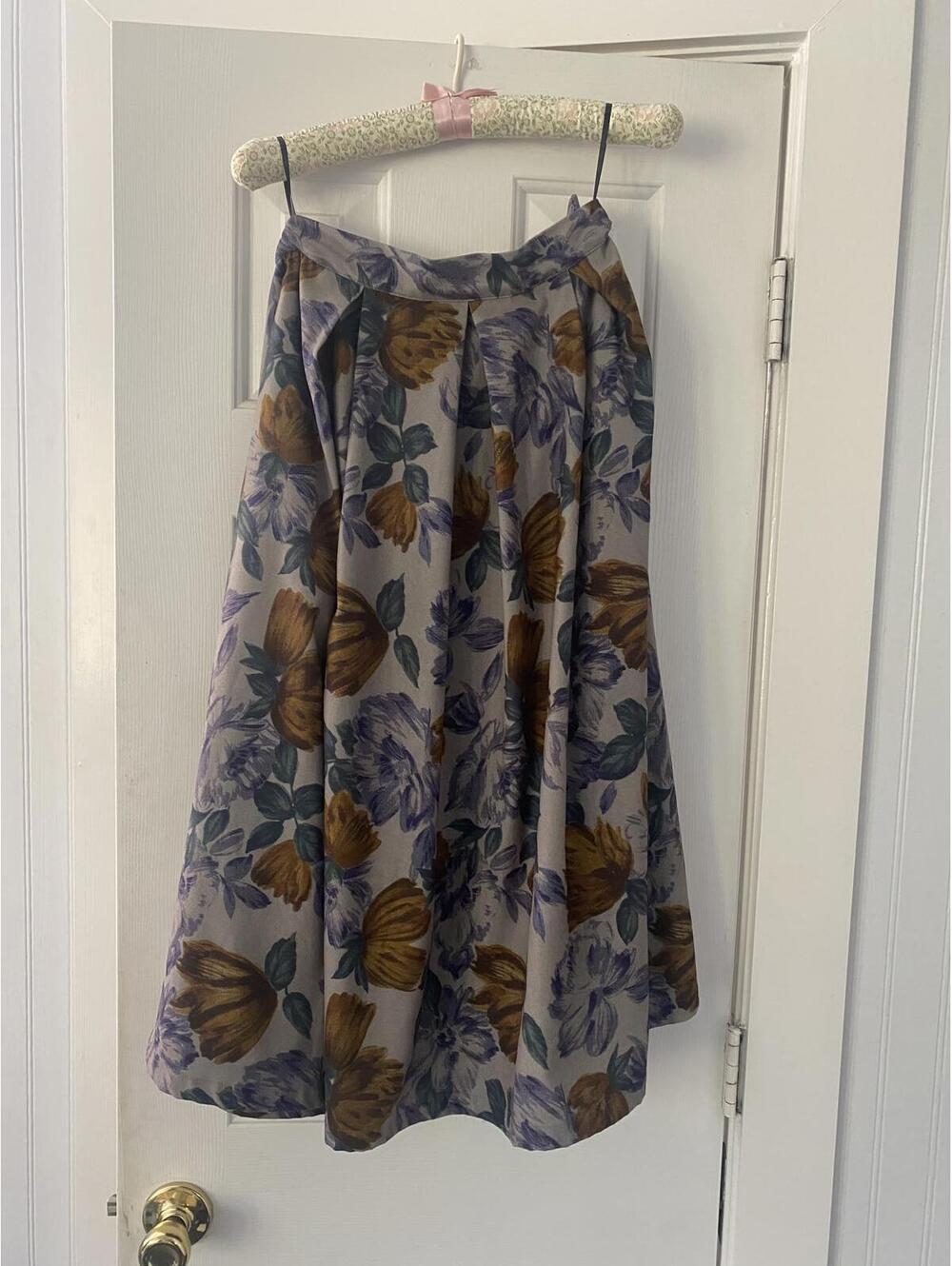 Floral Midi Gathered Skirt - Chemical Girl - Size Large